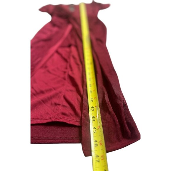 Lulus Dash of Charm Burgundy Short Sleeve Twisted Front Midi Dress Size Medium - Picture 10 of 10